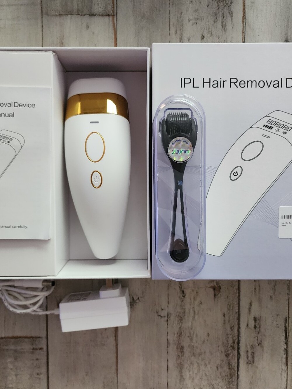 IPL Hair Removal Device + 2mm Microneedle Derma Roller
